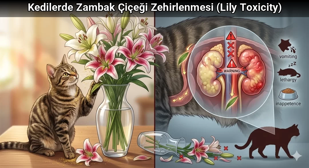 Kedilerde Zambak Çiçeği Zehirlenmesi (Lily Toxicity)