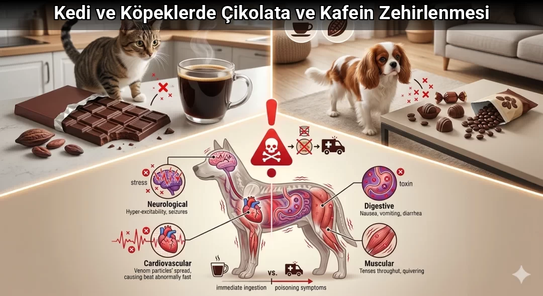 Kedi ve Köpeklerde Çikolata ve Kafein Zehirlenmesi